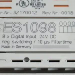 ES1098 Terminal EtherCAT, entrada digital de 8 canales, 24 V CC, 10 us, conexion a tierra